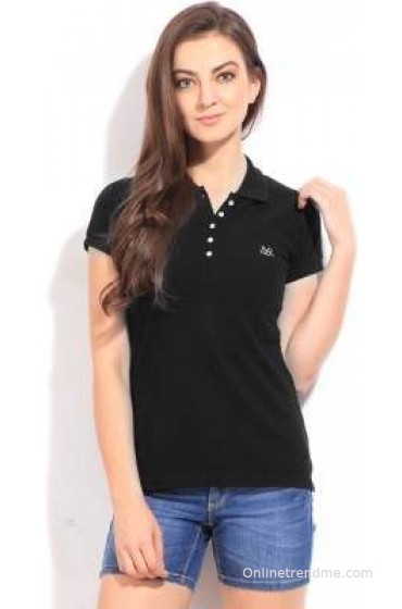 Wrangler Solid Women's Polo T-shirt Wrangler Solid Women's Polo T-shirt